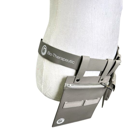 Bio-Therapeutic Gray Vegan Leather Adjustable Cosmetology Esthetician Belt - Picture 5 of 7